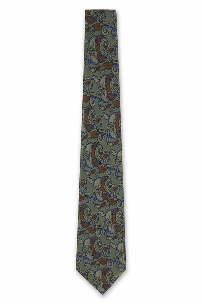 Da Vinci Mens Multicoloured Paisley Silk Pointed Tie One Size