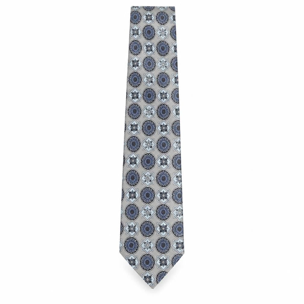 Hand Work  Mens Multicoloured Geometric Silk Pointed Tie One Size