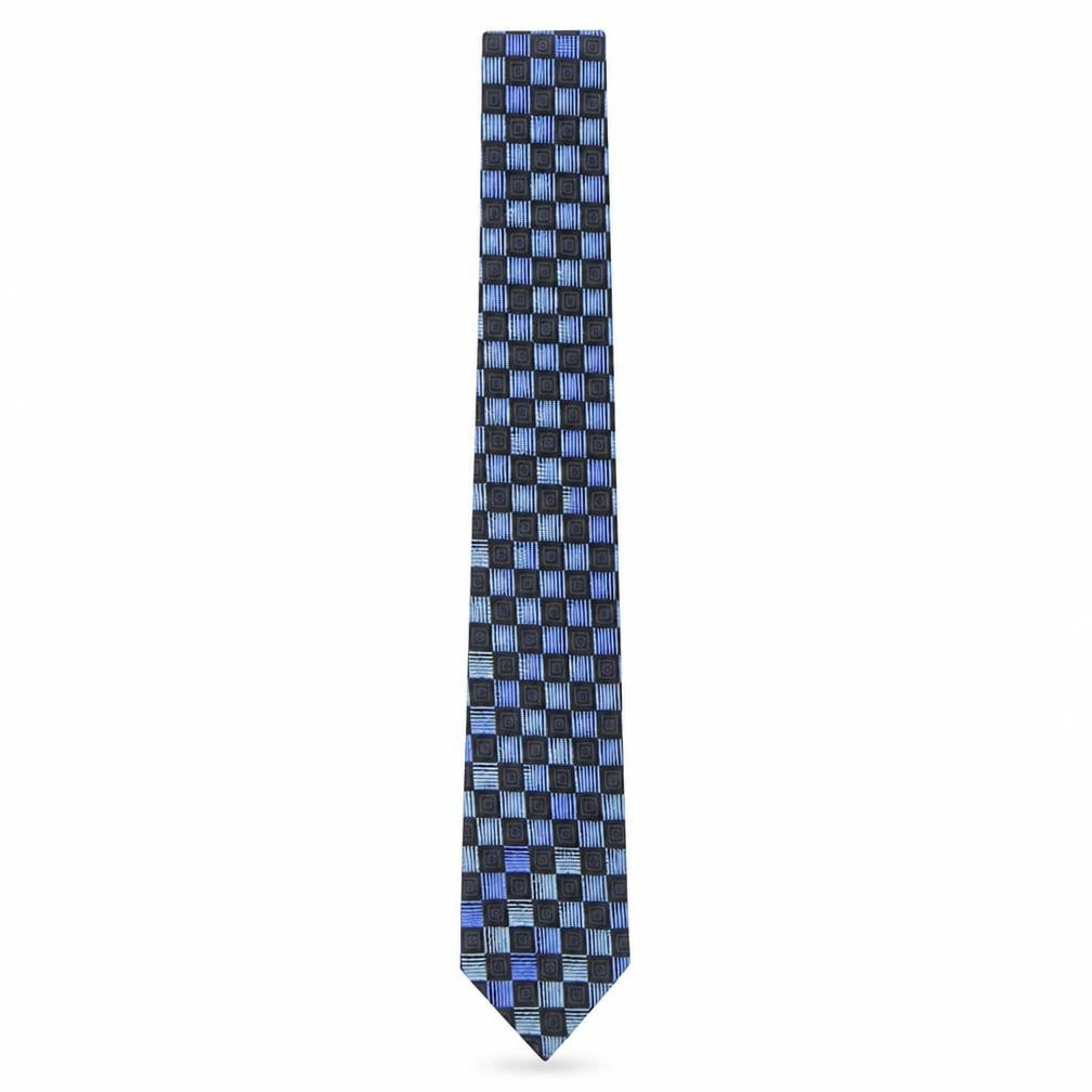 Charles Fox Mens Multicoloured Plaids & Checks Silk Pointed Tie One Size