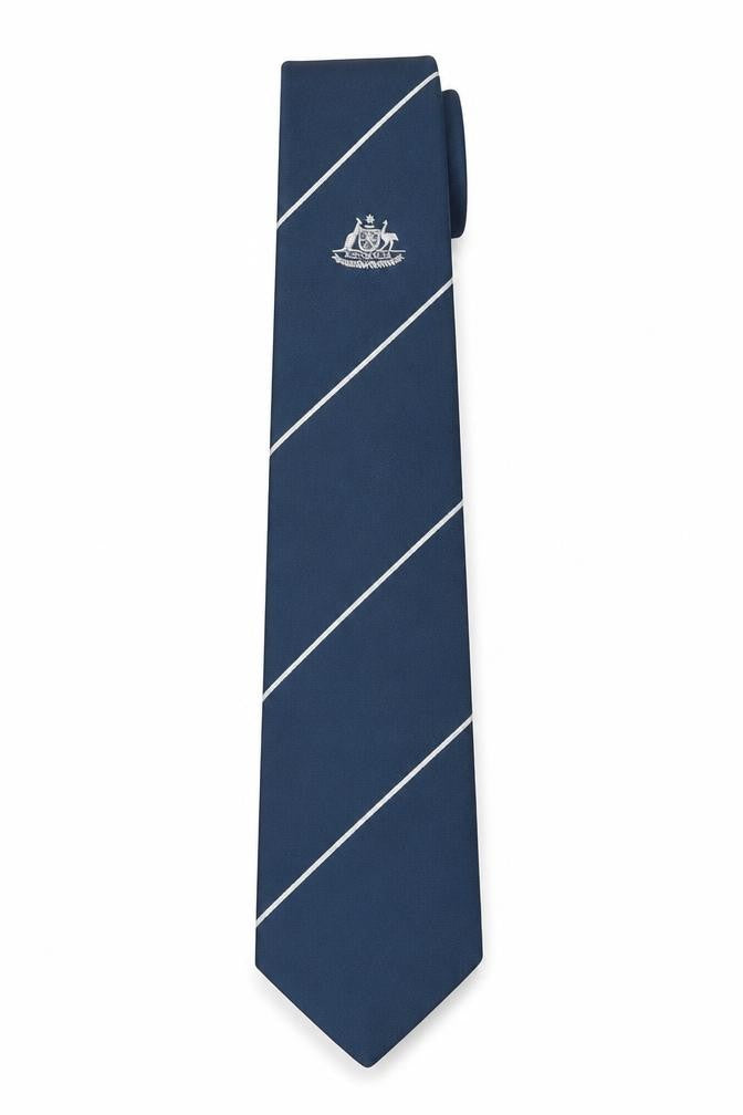 a. Royale  Mens Green Striped Polyester Pointed Tie One Size - Australia