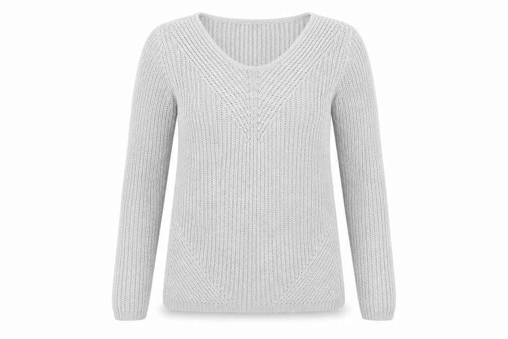 BHS Womens Grey Scoop Neck  Acrylic Pullover Jumper Size 10