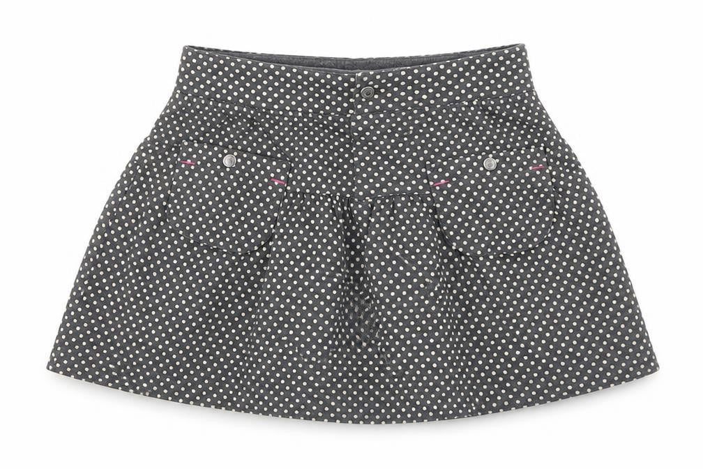 Coccodrillo Girls Grey Polka Dot Cotton Flare Skirt Size 3 Years  Regular