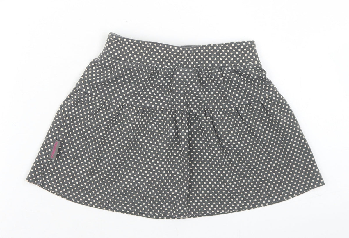 Coccodrillo Girls Grey Polka Dot Cotton Flare Skirt Size 3 Years  Regular