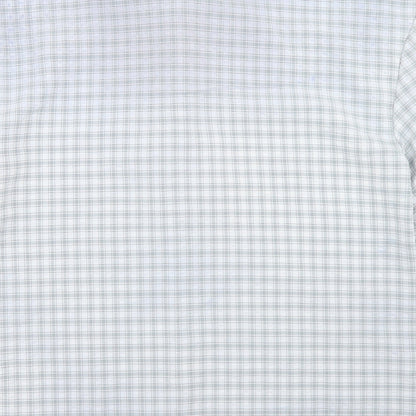 Urban Threads Womens Blue Check Polyester Basic Button-Up Size 8 Collared