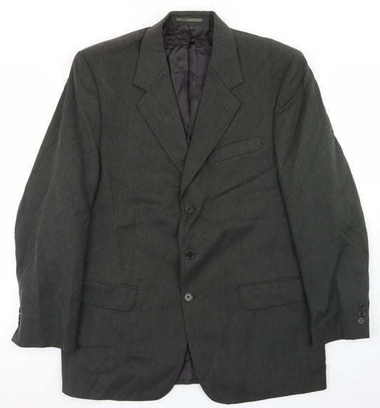 HR Tailoring Mens Grey  Wool Jacket Blazer Size 42