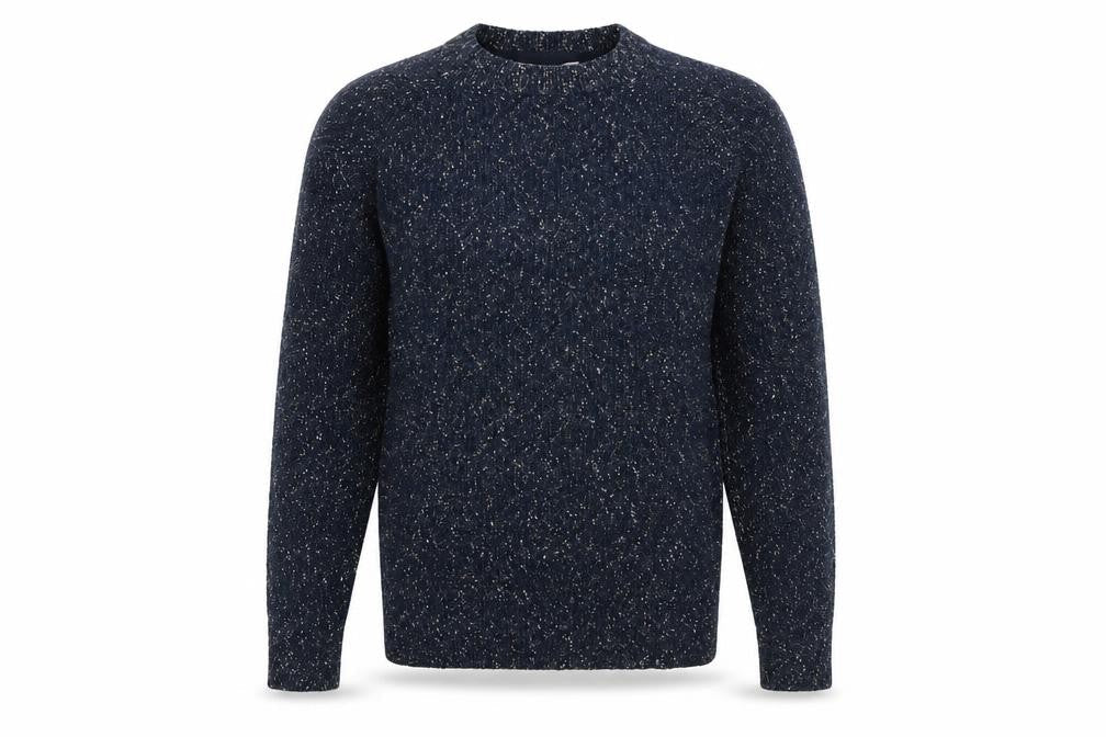 L.O.G.G Mens Blue High Neck  Cotton Pullover Jumper Size M