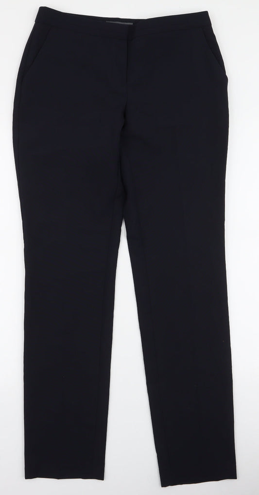 Atmosphere Womens Blue  Polyester Dress Pants Trousers Size 8 L32 in Slim Zip