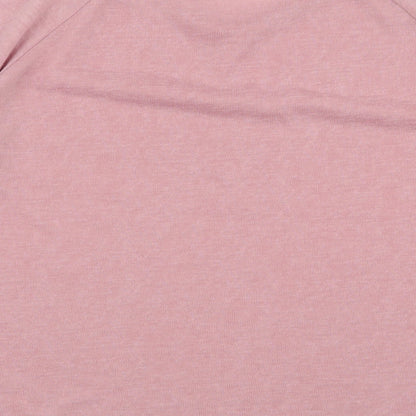 Dunnes Womens Pink Round Neck  Polyester Pullover Jumper Size M