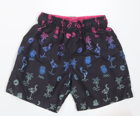Primark Boys Black Geometric Polyester Sweat Shorts Size 8-9 Years  Regular