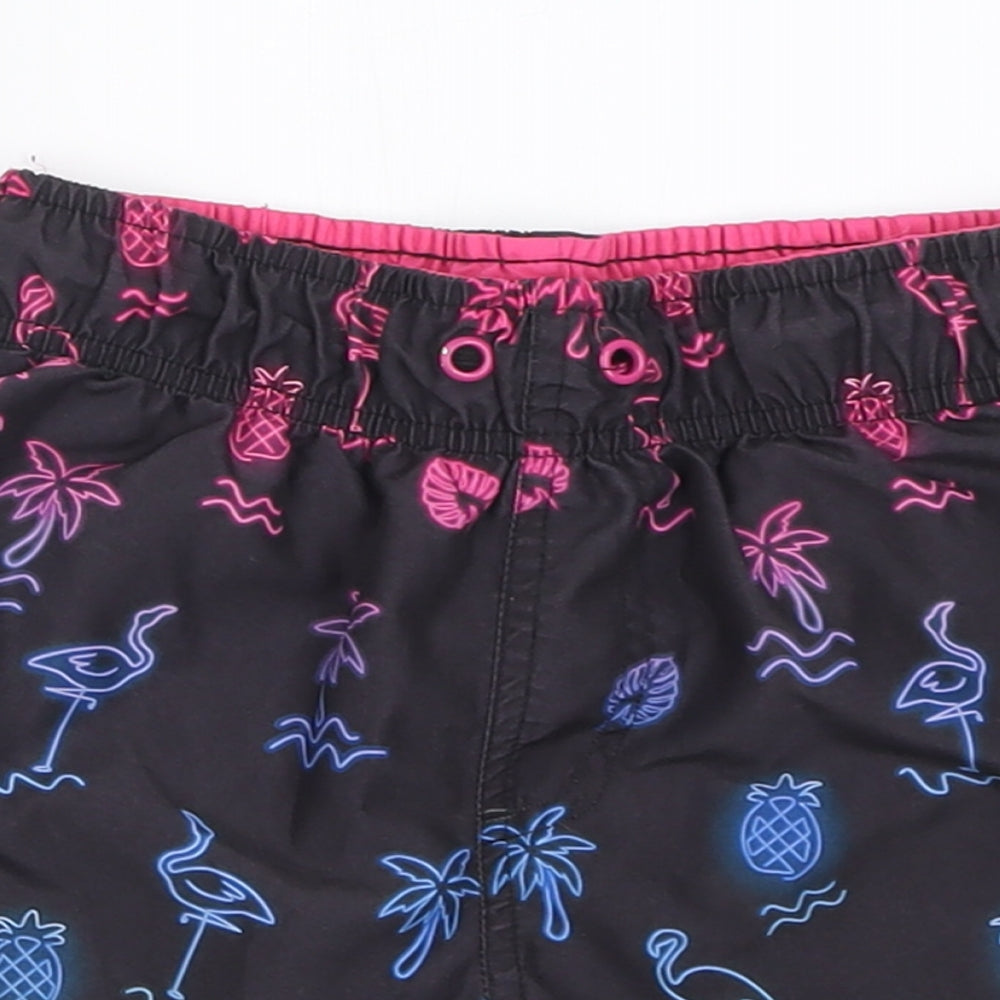 Primark Boys Black Geometric Polyester Sweat Shorts Size 8-9 Years  Regular