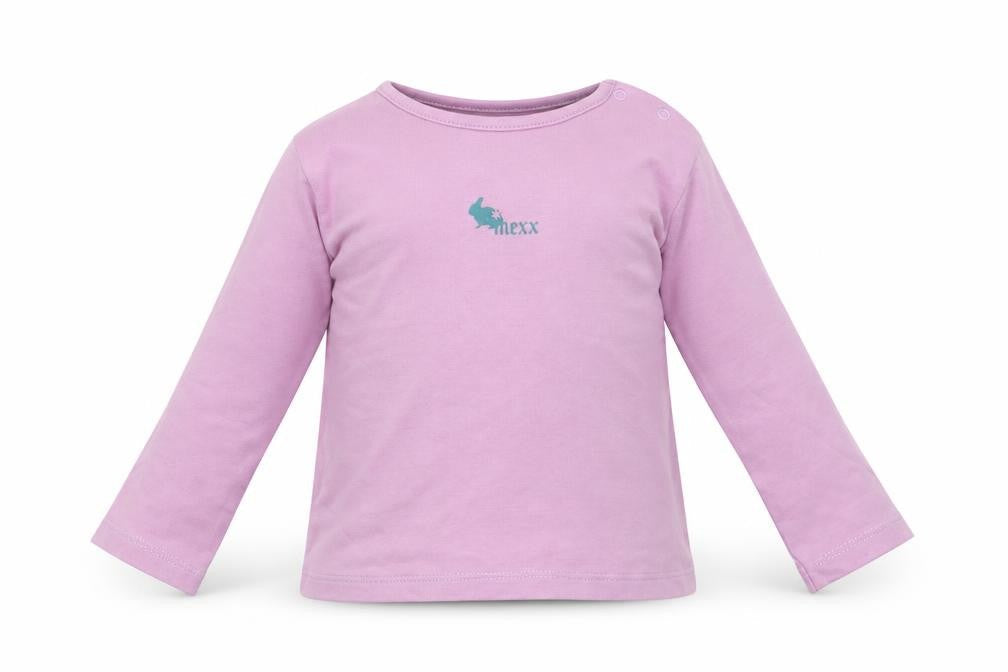 MGXX Girls Purple  Cotton Basic Casual Size 12 Months Crew Neck Button