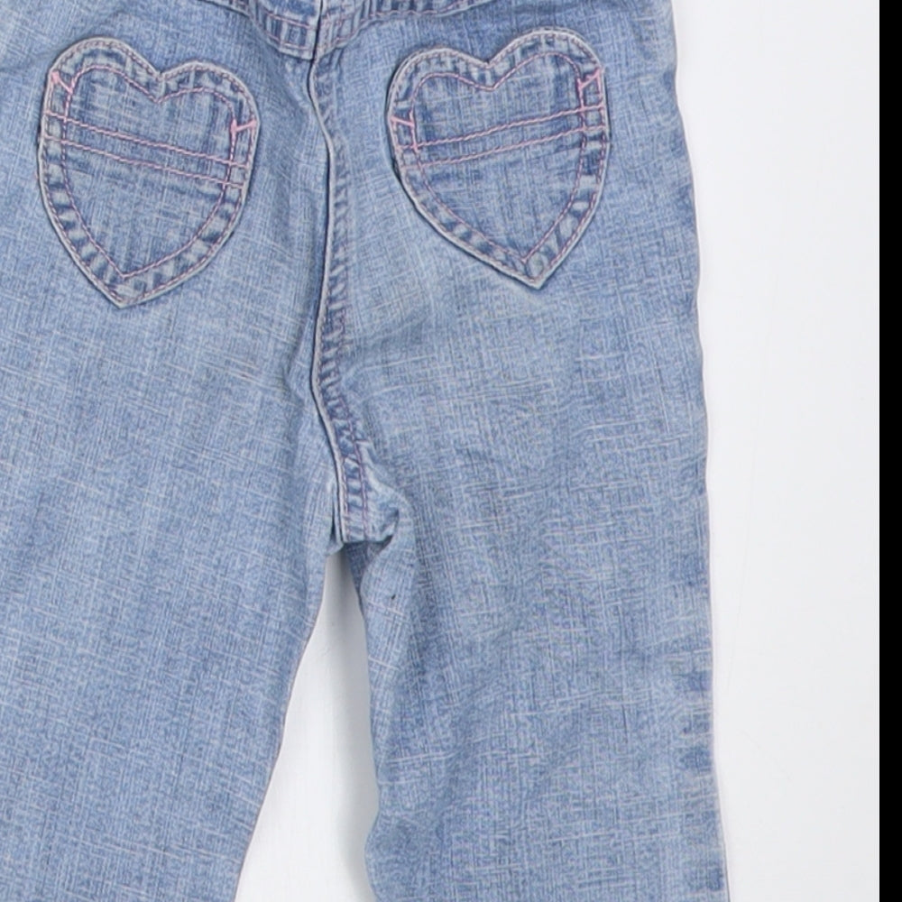 NEXT Girls Blue  Cotton Capri Jeans Size 6-9 Months  Pullover