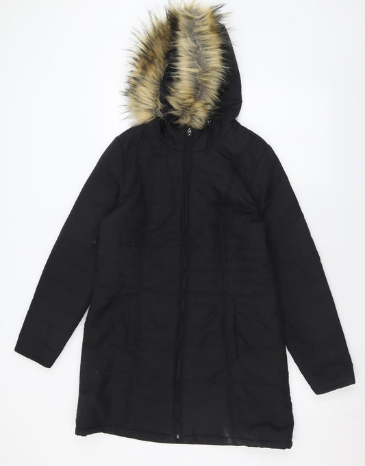 Centigrade Womens Black   Parka Coat Size XS  Zip
