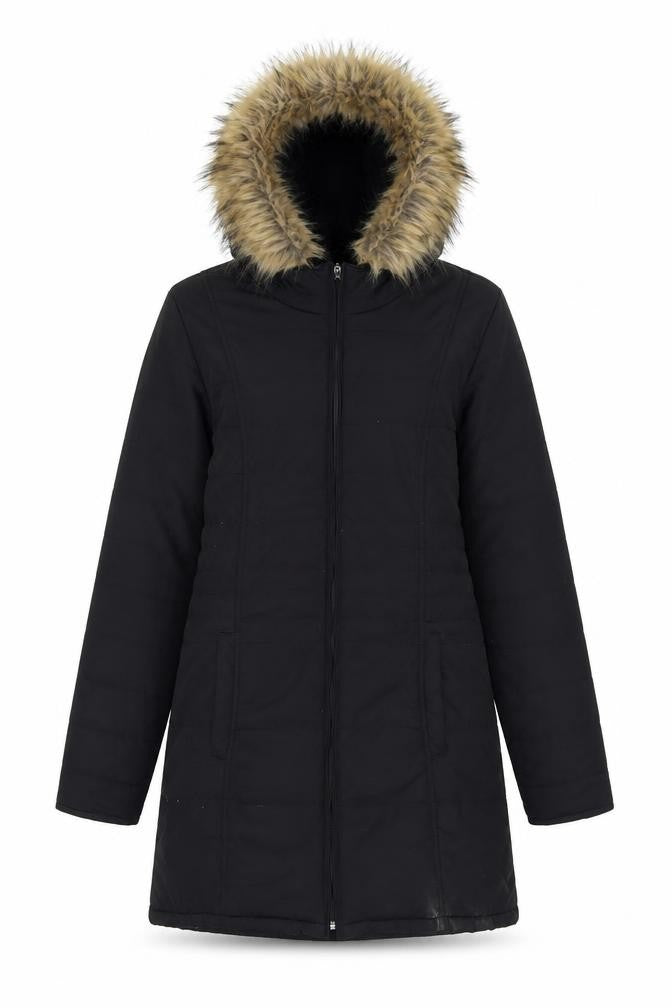 Centigrade Womens Black   Parka Coat Size XS  Zip
