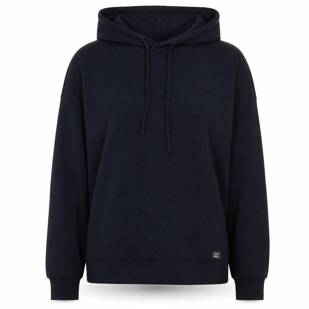 USA Pro Womens Blue  Polyester Pullover Hoodie Size 12