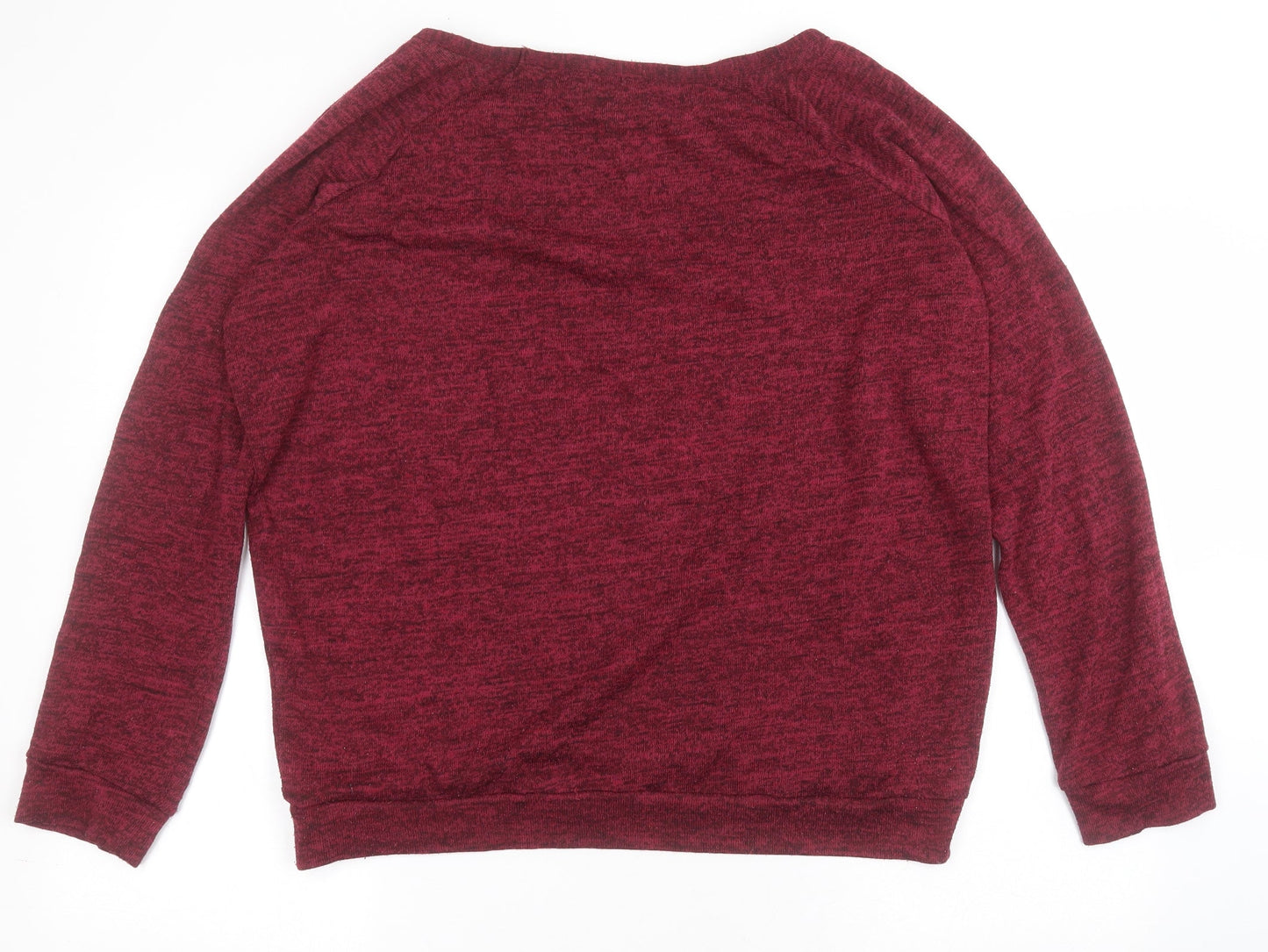 River Island Womens Pink Round Neck  Polyester Pullover Jumper Size 16