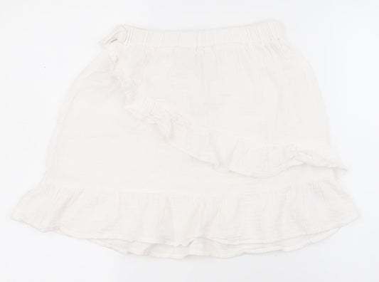 Primark Girls White  Cotton A-Line Skirt Size 11-12 Years  Regular