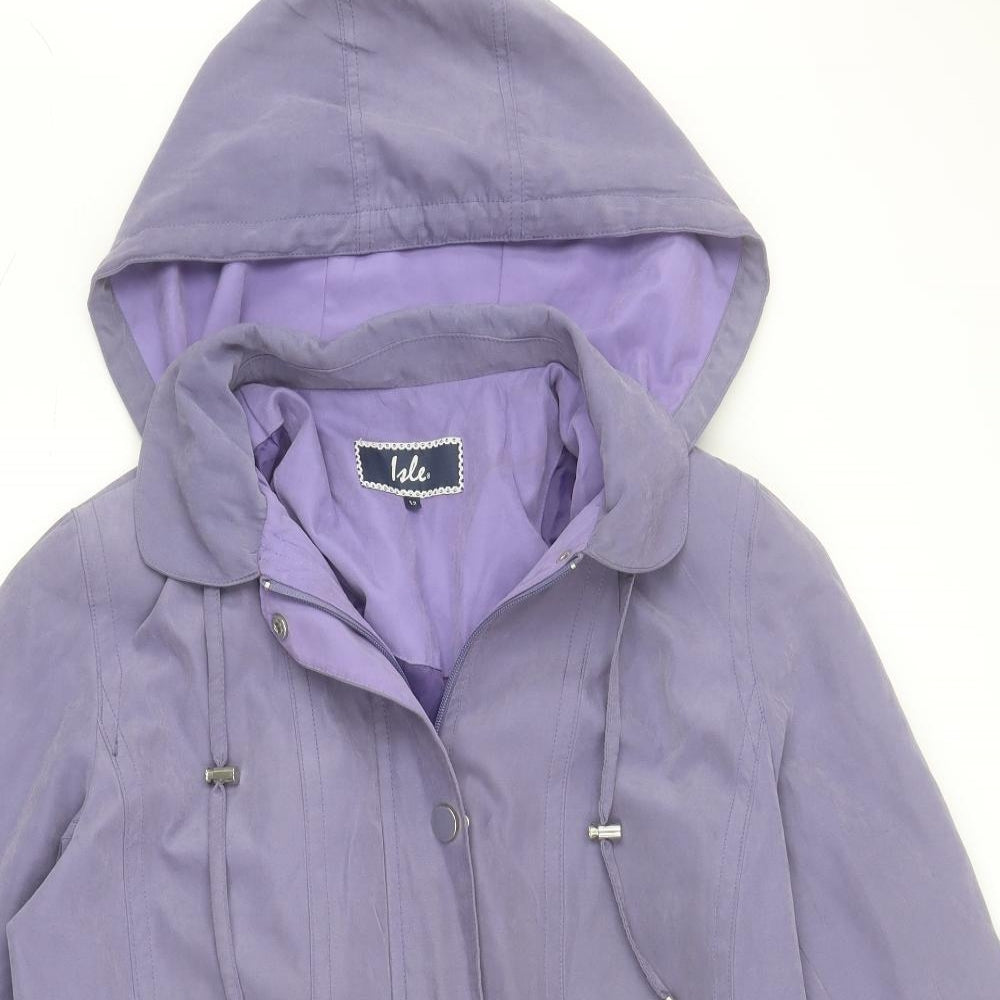 Isle Womens Purple   Anorak Coat Size 12  Zip