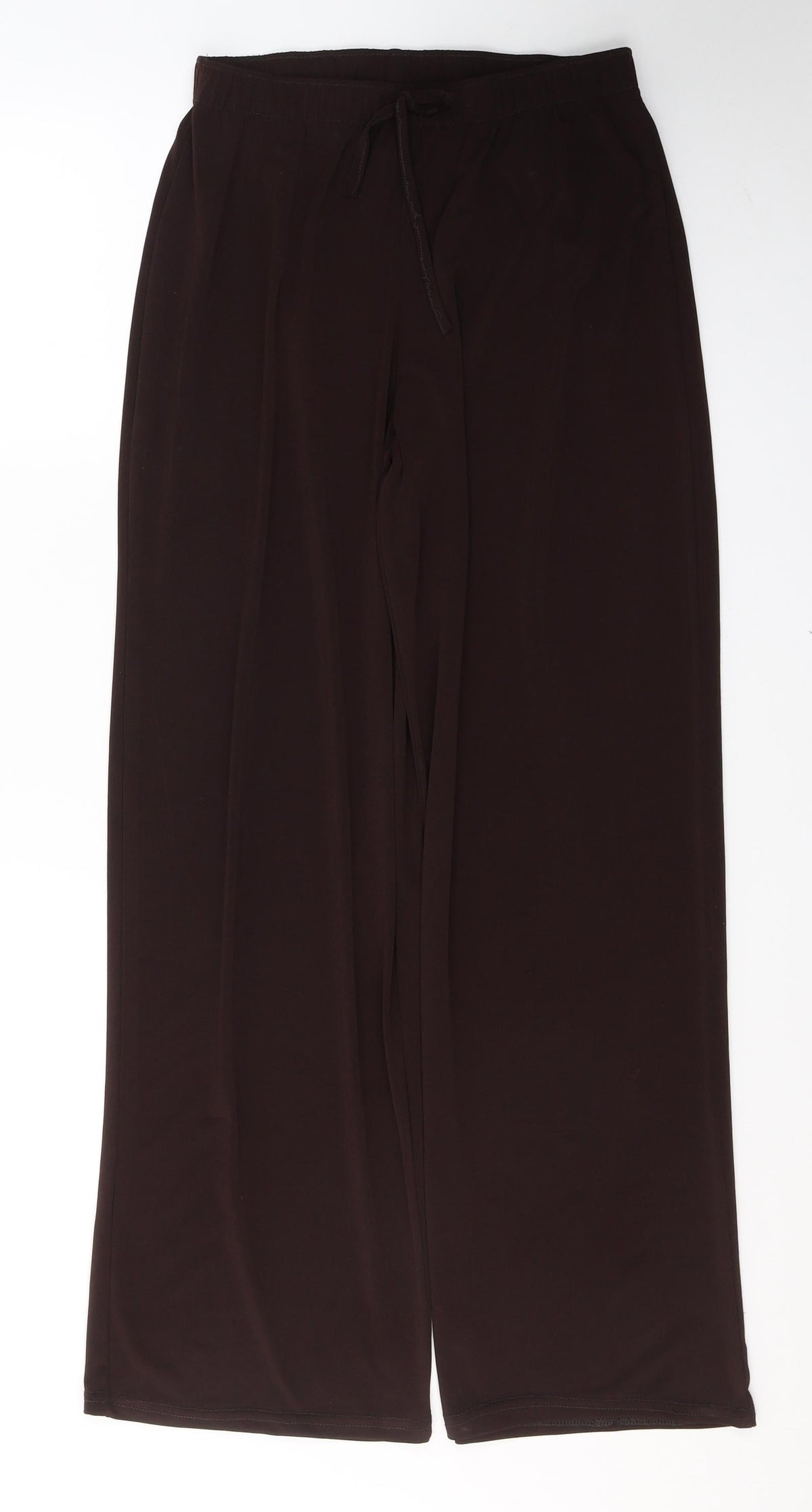 Preworn Womens Black  Polyester Trousers  Size M L31 in Regular Tie