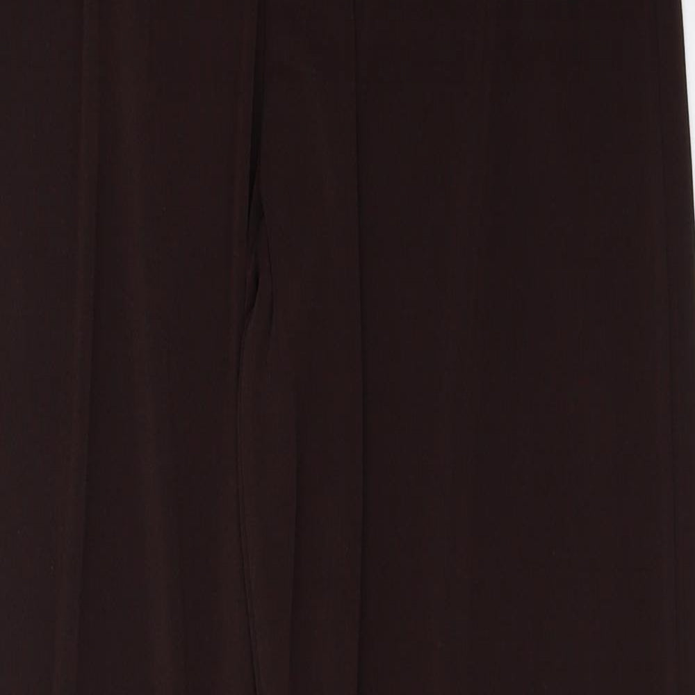 Preworn Womens Black  Polyester Trousers  Size M L31 in Regular Tie