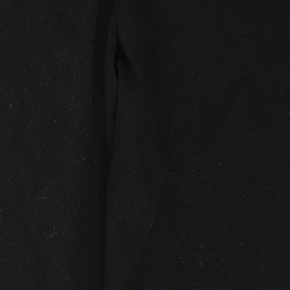 Tu Womens Black  Polyester Trousers  Size 14 L28 in Regular Buckle