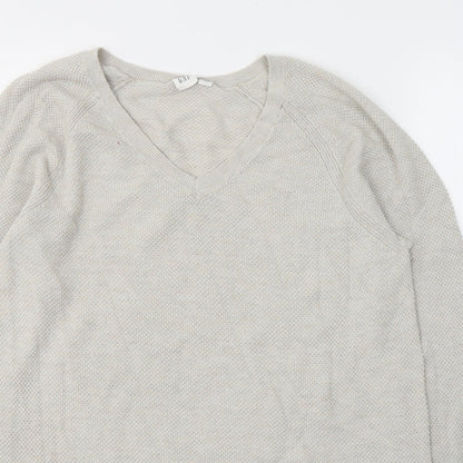 Gap Mens Beige Round Neck  Cotton Pullover Jumper Size M