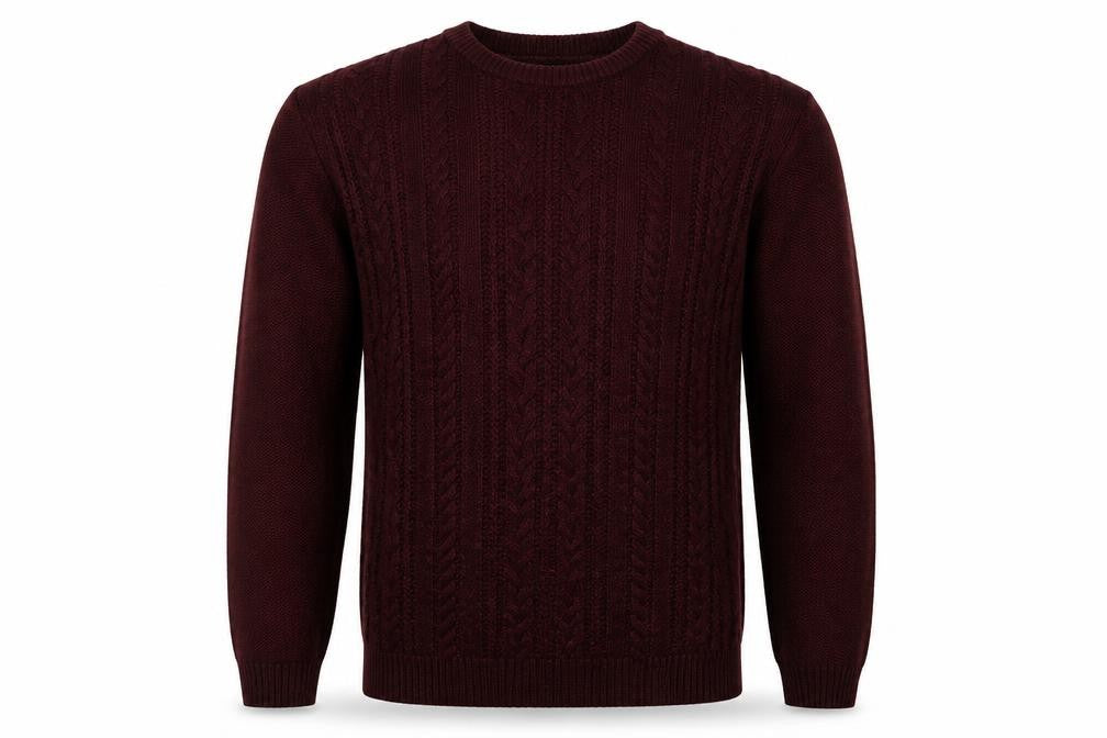 Topman Mens Red Round Neck  Acrylic Pullover Jumper Size M