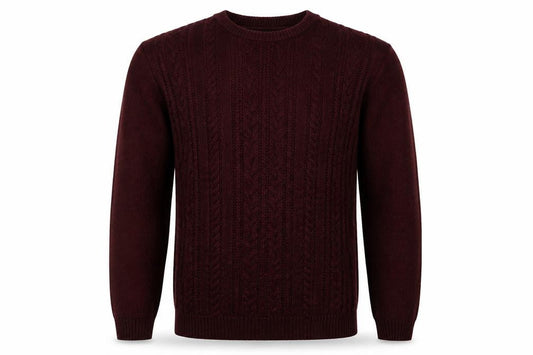 Topman Mens Red Round Neck  Acrylic Pullover Jumper Size M
