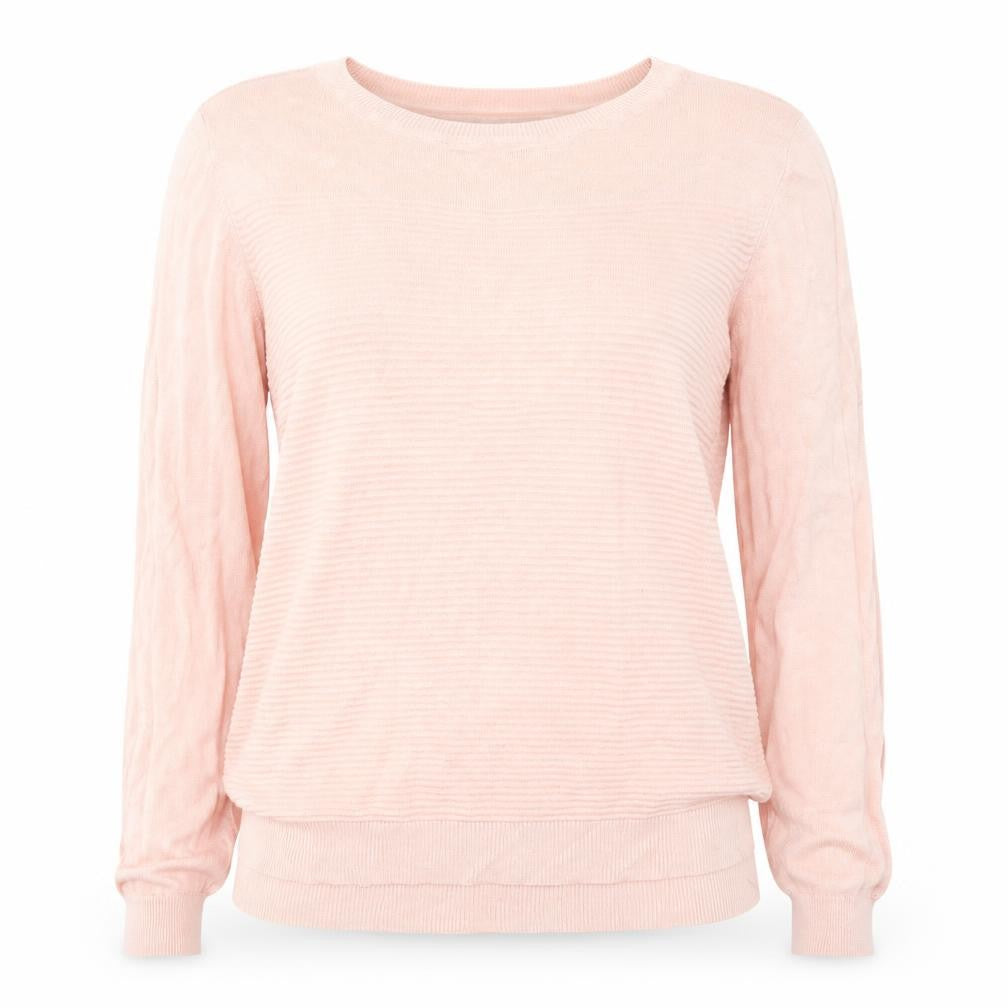 Select Womens Pink  Viscose Jersey Blouse Size M Round Neck