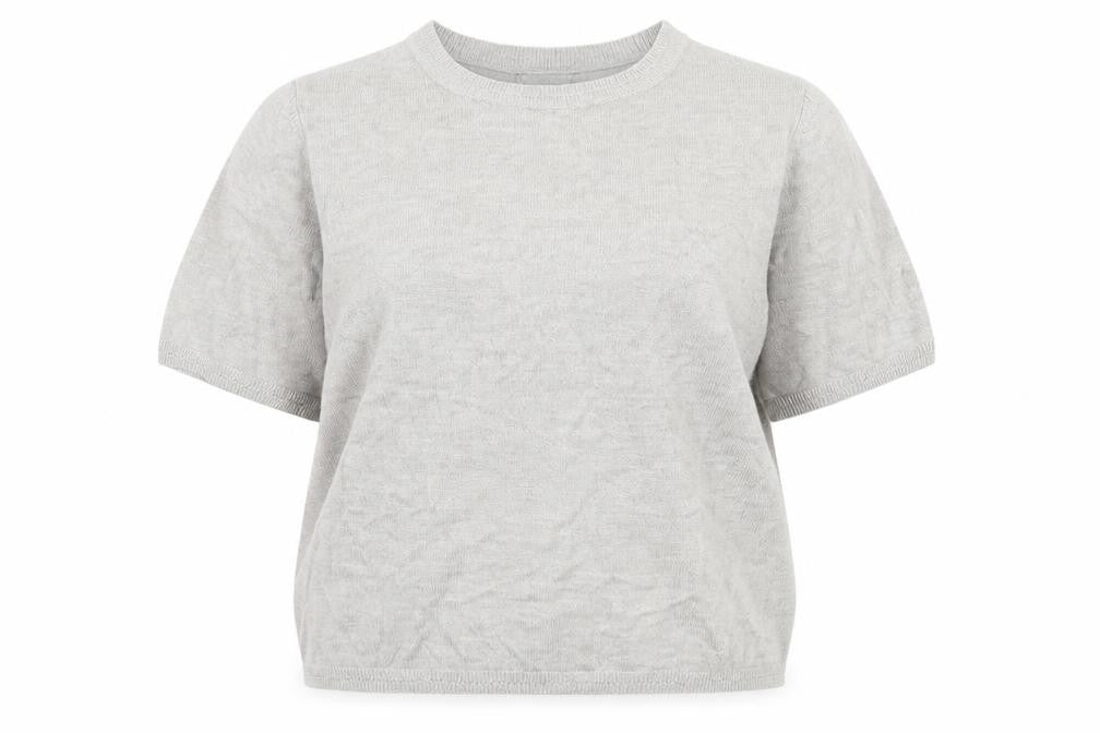 Classic Womens Grey Round Neck  Acrylic Pullover Jumper Size 14