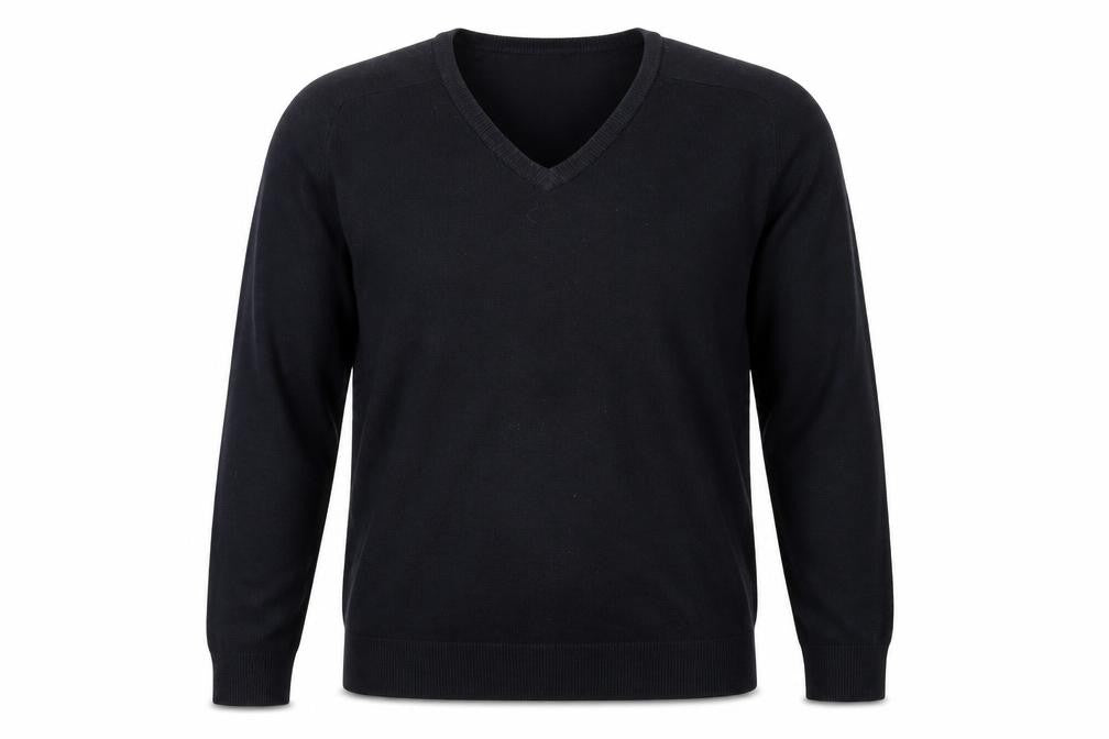 Marks & Spencer Mens Black V-Neck  Acrylic Pullover Jumper Size S