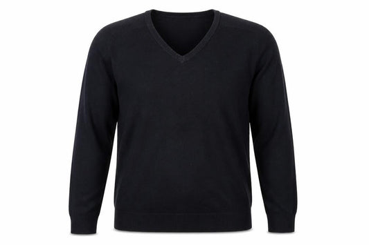 Marks & Spencer Mens Black V-Neck  Acrylic Pullover Jumper Size S