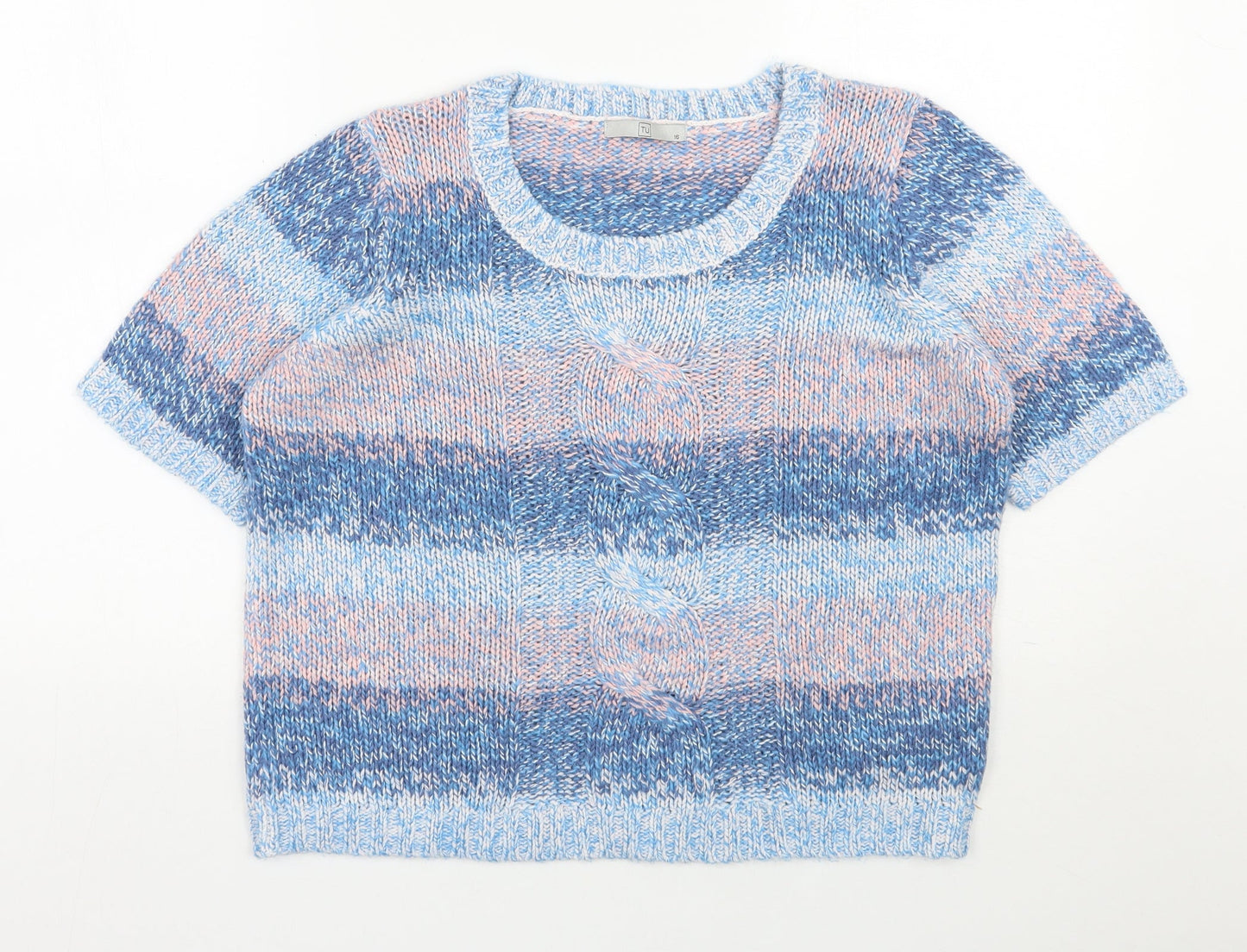 TU Womens Multicoloured Scoop Neck  Acrylic Pullover Jumper Size 16