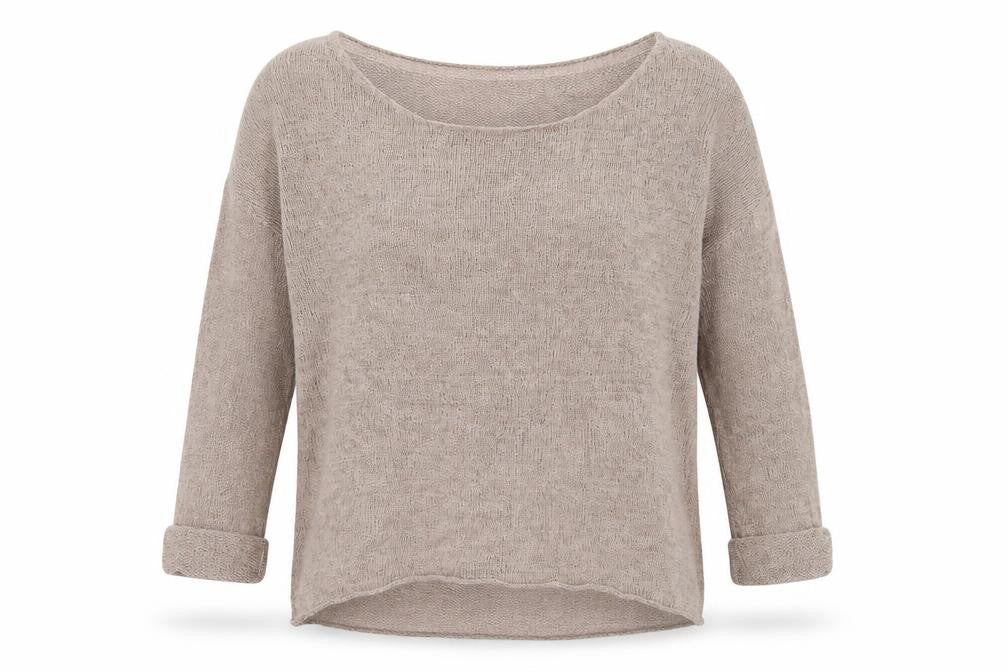 H&M Womens Beige Round Neck  Acrylic Pullover Jumper Size S