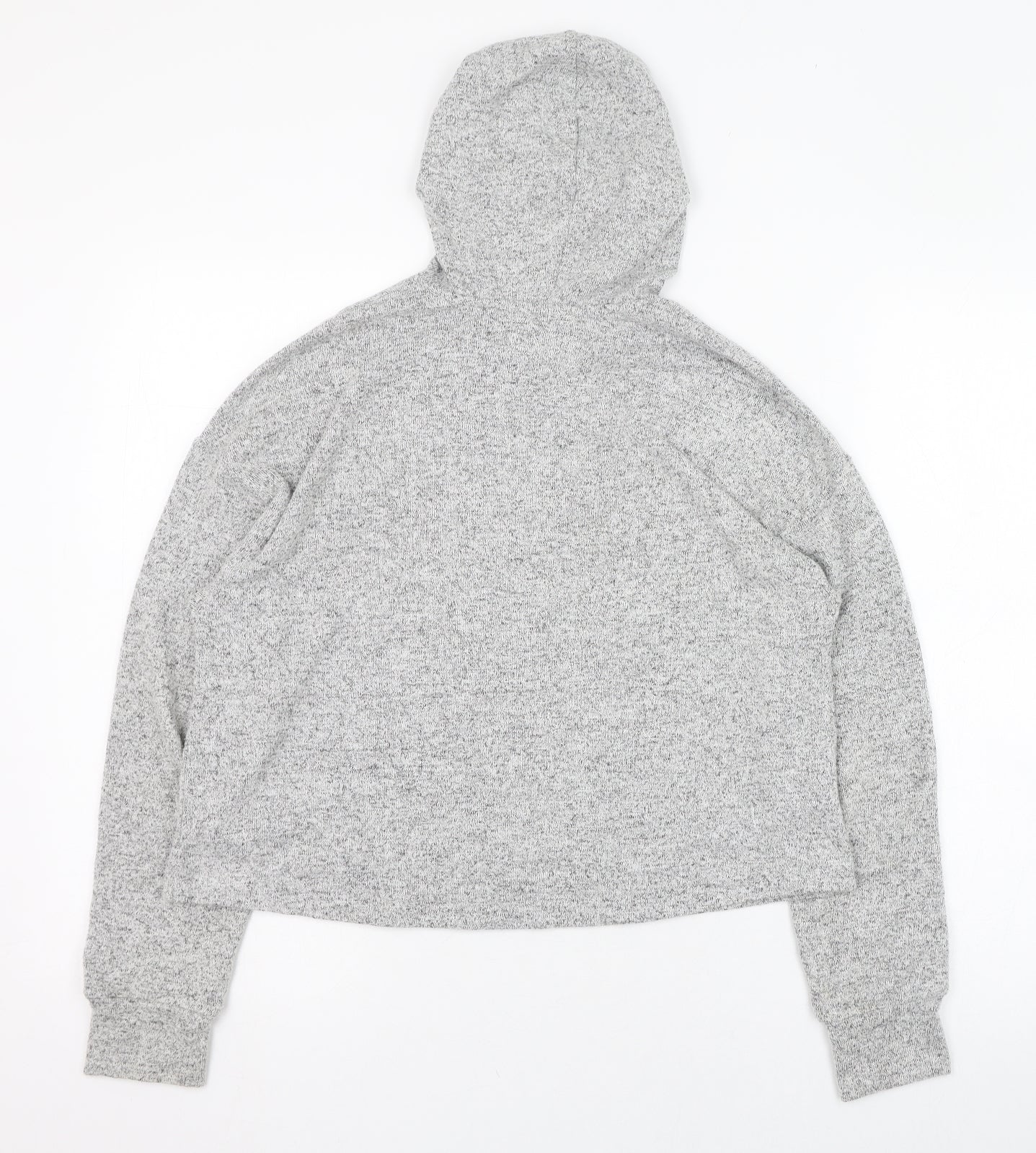 H&M Womens Grey  Polyester Pullover Hoodie Size 4  Pullover