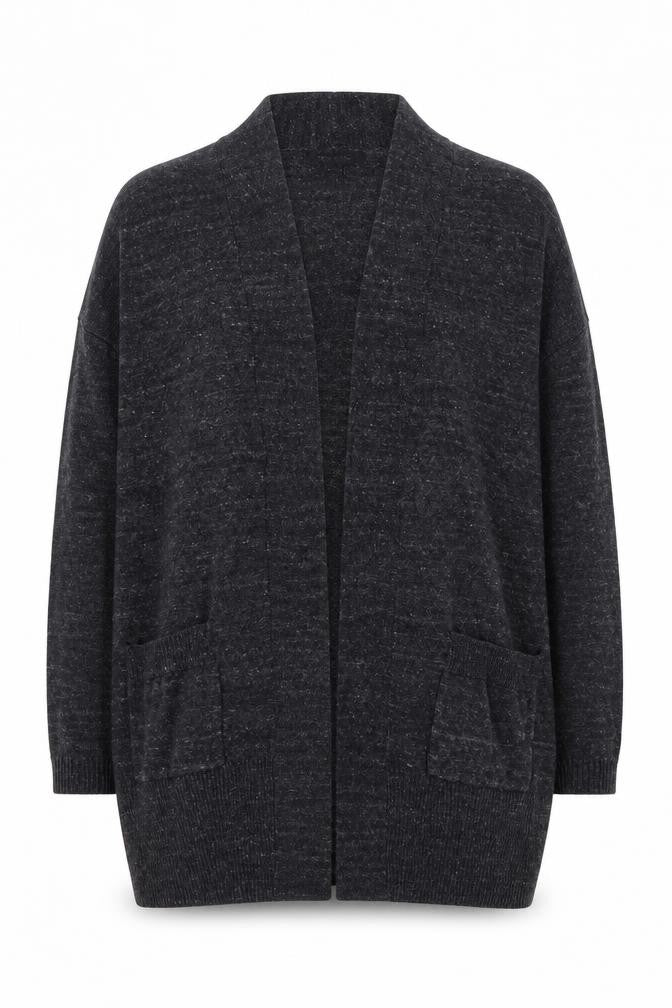 Atmosphere Womens Grey Square Neck  Cotton Cardigan Jumper Size 12