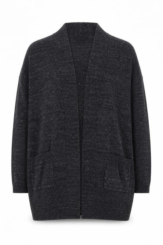 Atmosphere Womens Grey Square Neck  Cotton Cardigan Jumper Size 12