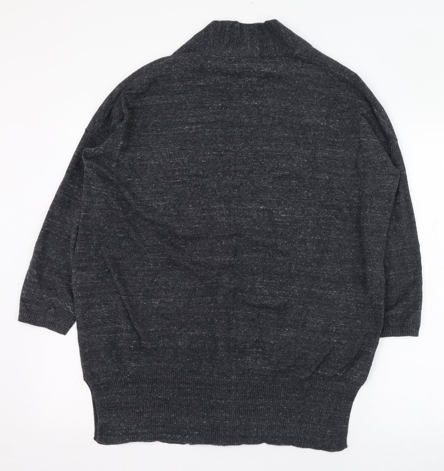 Atmosphere Womens Grey Square Neck  Cotton Cardigan Jumper Size 12