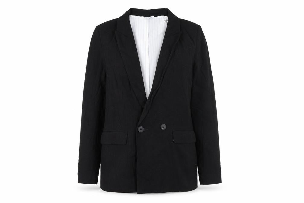 Papaya Womens Black  Polyester Jacket Blazer Size 10