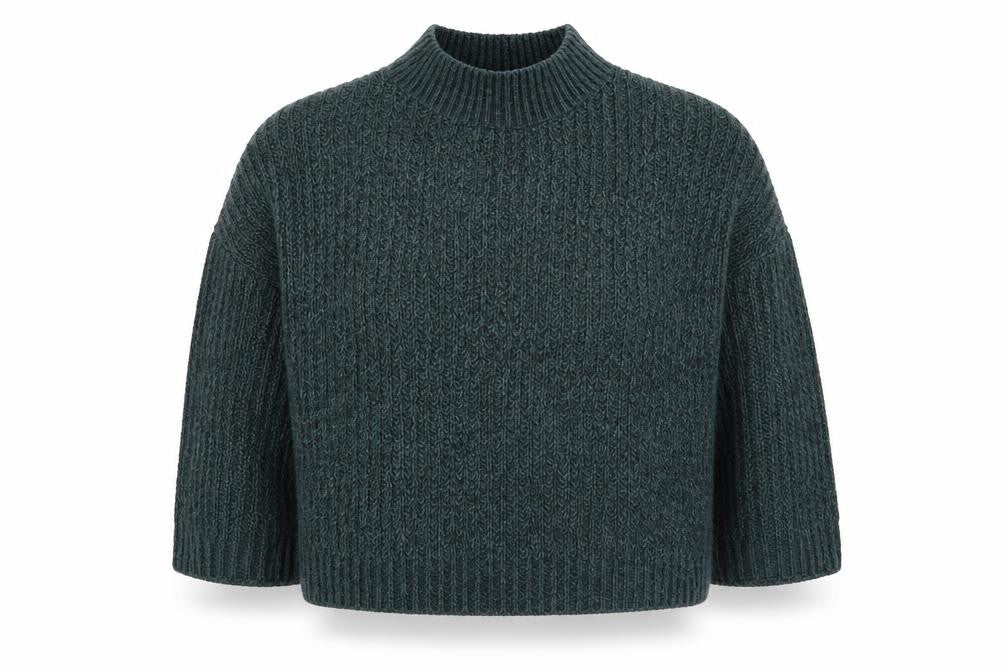 New Look Womens Green High Neck  Polyester Pullover Jumper Size L