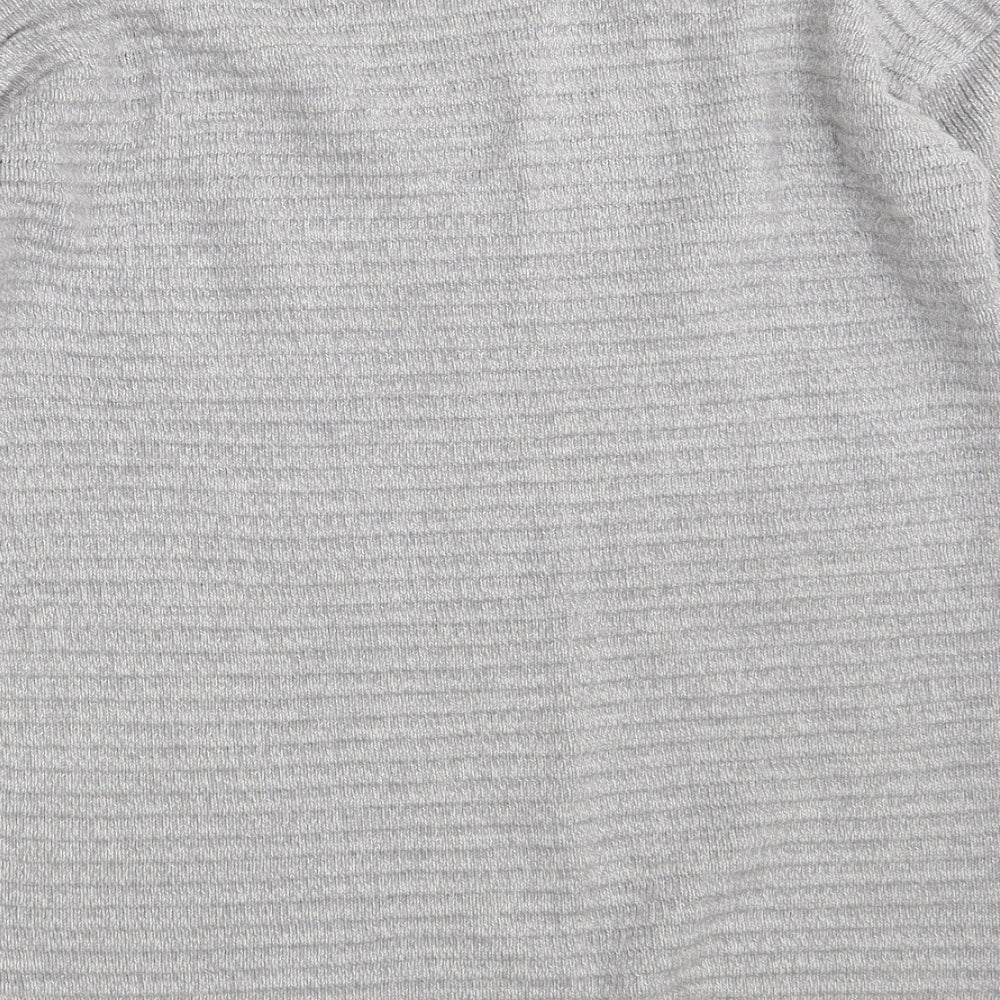 George Womens Grey Round Neck  Cotton Pullover Jumper Size 8