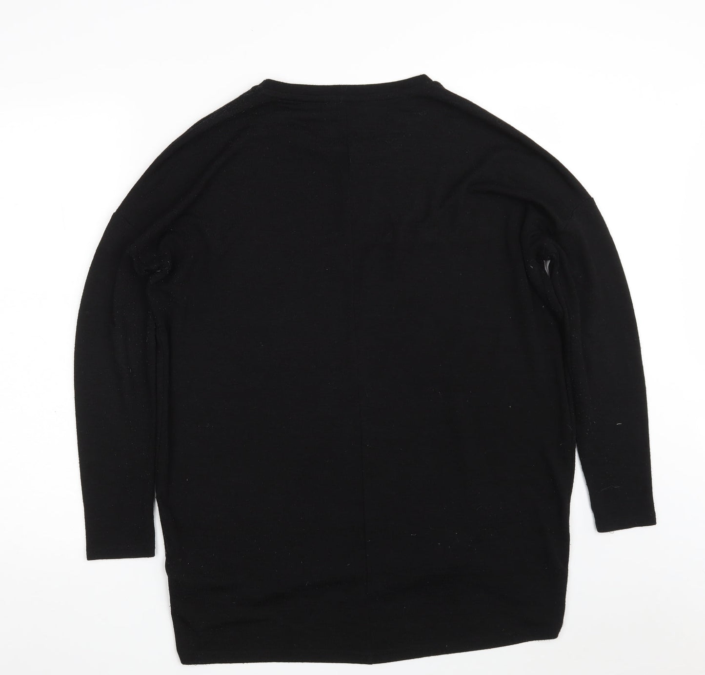 New Look Womens Black Round Neck  Viscose Pullover Jumper Size M