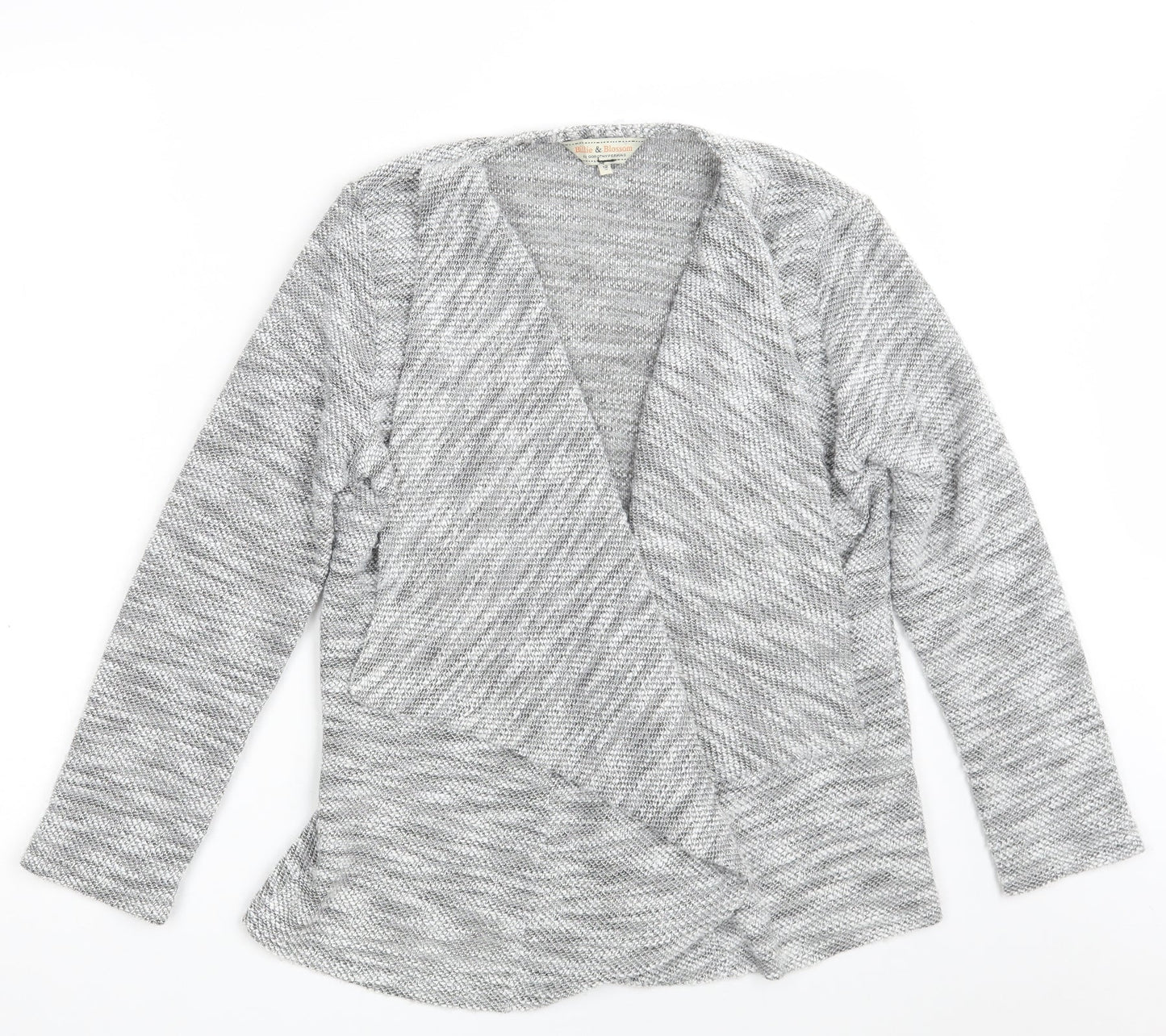 Dorothy Perkins Womens Grey V-Neck  Polyester Wrap Jumper Size 12