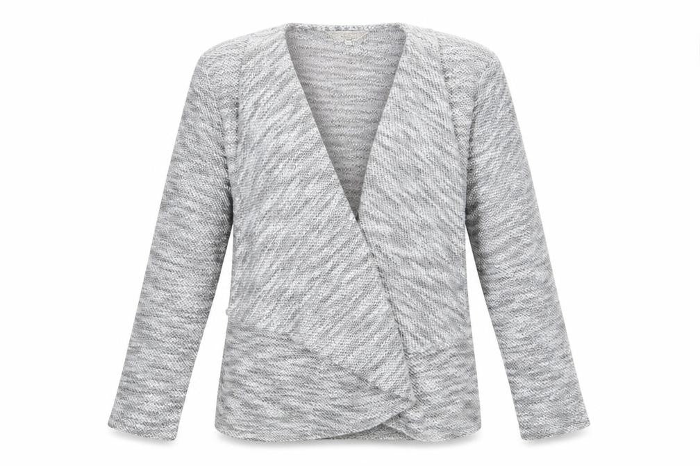 Dorothy Perkins Womens Grey V-Neck  Polyester Wrap Jumper Size 12