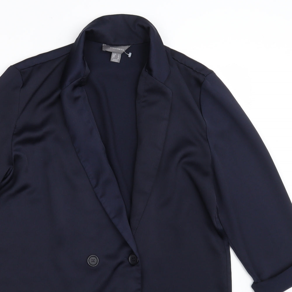 Atmosphere Womens Blue   Jacket  Size 12  Button