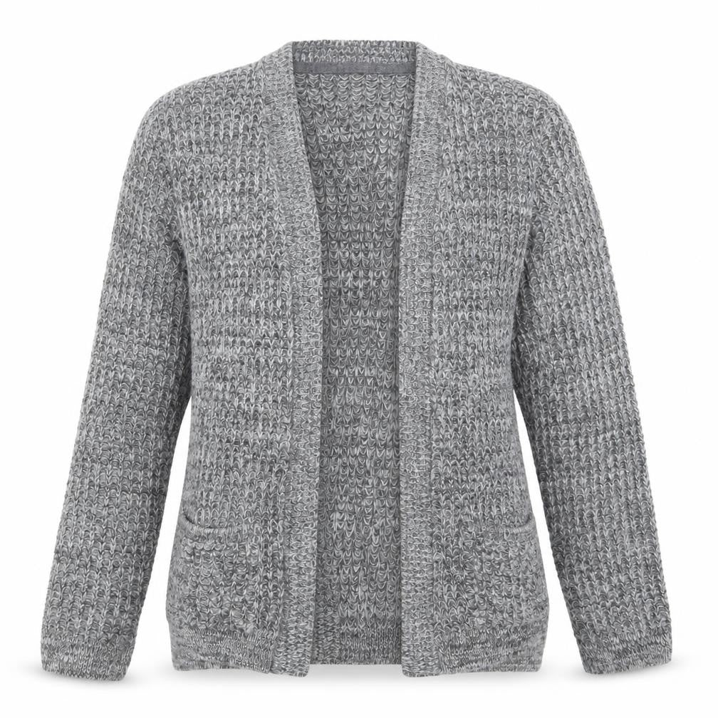 River Island Womens Grey V-Neck  Acrylic Wrap Jumper Size M