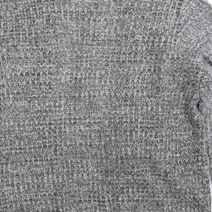 River Island Womens Grey V-Neck  Acrylic Wrap Jumper Size M