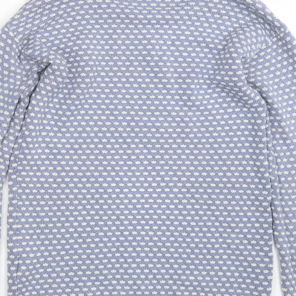 C&A Womens Blue Round Neck  Acrylic Pullover Jumper Size L