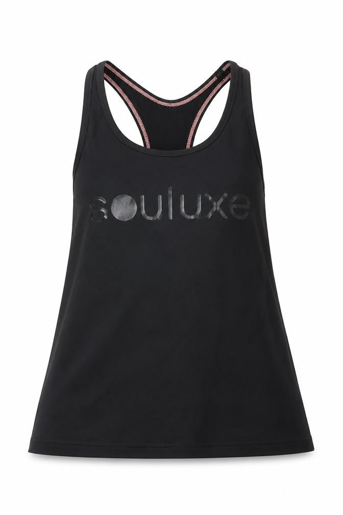 Souluxe Girls Black  Polyester Pullover Tank Size 4-5 Years Scoop Neck Pullover