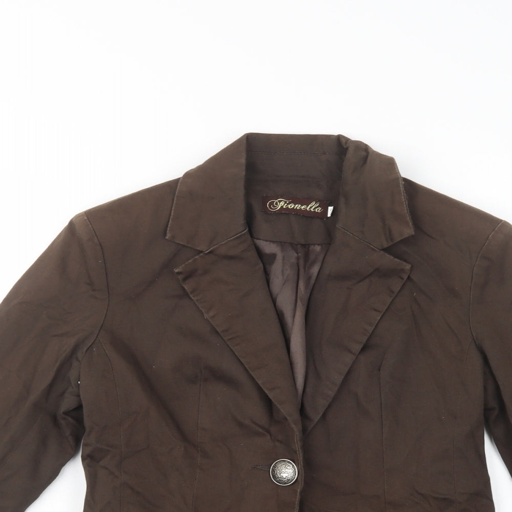 Fionella Womens Green   Jacket Blazer Size XS  Button